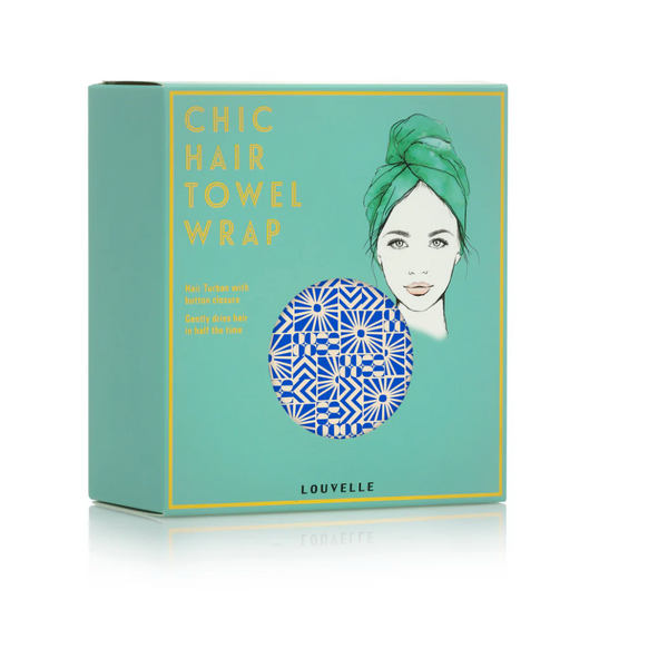 Louvelle Riva Hair Towel Wrap in Mediterranean Sun